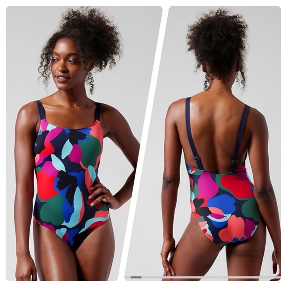 Athleta Other - ❤️ Athleta Hermosa Swimsuit // Tossed Floral Dress Blue